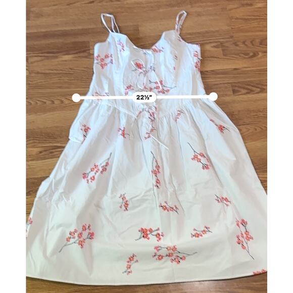 NAYA REA white cherry midi Summer sundress  MILANA DRESS size 16 - Picture 4 of 12